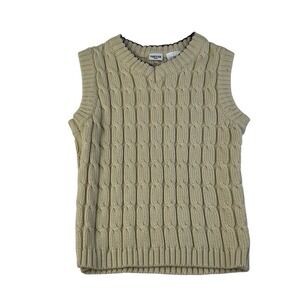 Parisian Kids Cable Knit Sweater Vest 4T Cream Neutral Preppy Toddler